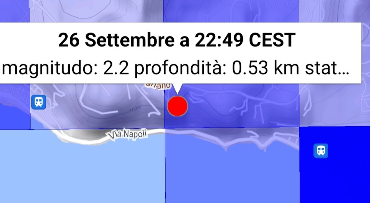 Terremoto a Napoli e Pozzuoli, scossa alle ore 22:49