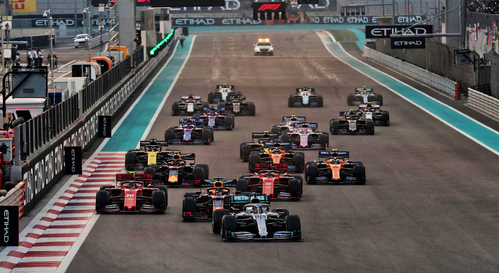 La partenza del GP di Abu Dhabi 2019 che anche quest'anno concluderà la stagione