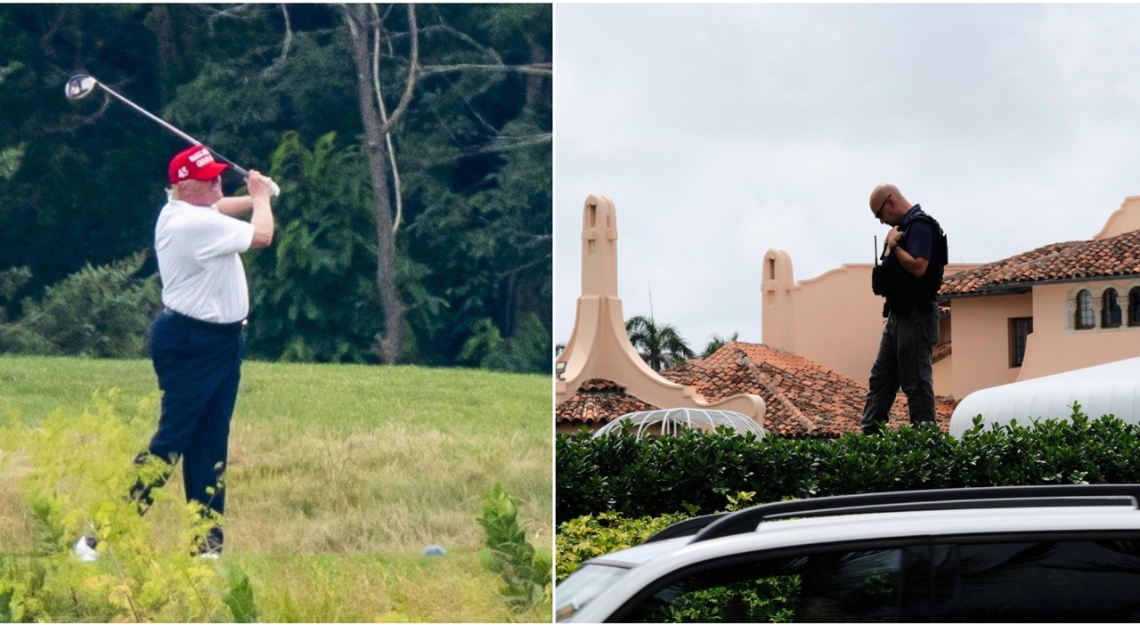 Trump, spari al campo da golf in Florida. L