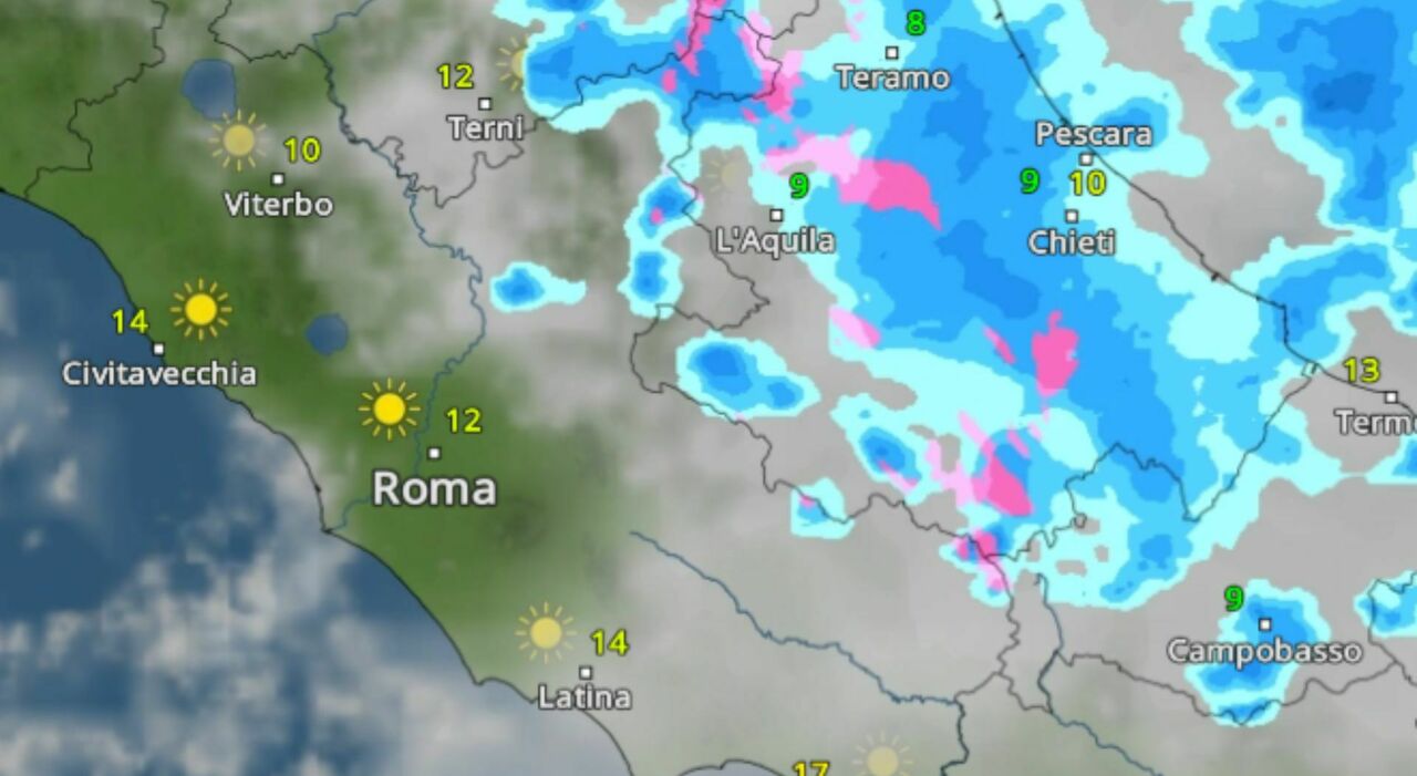 A Roma freddo e rovesci in arrivo: tornano anche i temporali. Quando pioverà: le previsioni della settimana