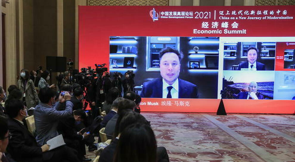 Elon Musk, nel suo intervento in collegamento video al China Develpment Forum 2021 in corso a Pechino