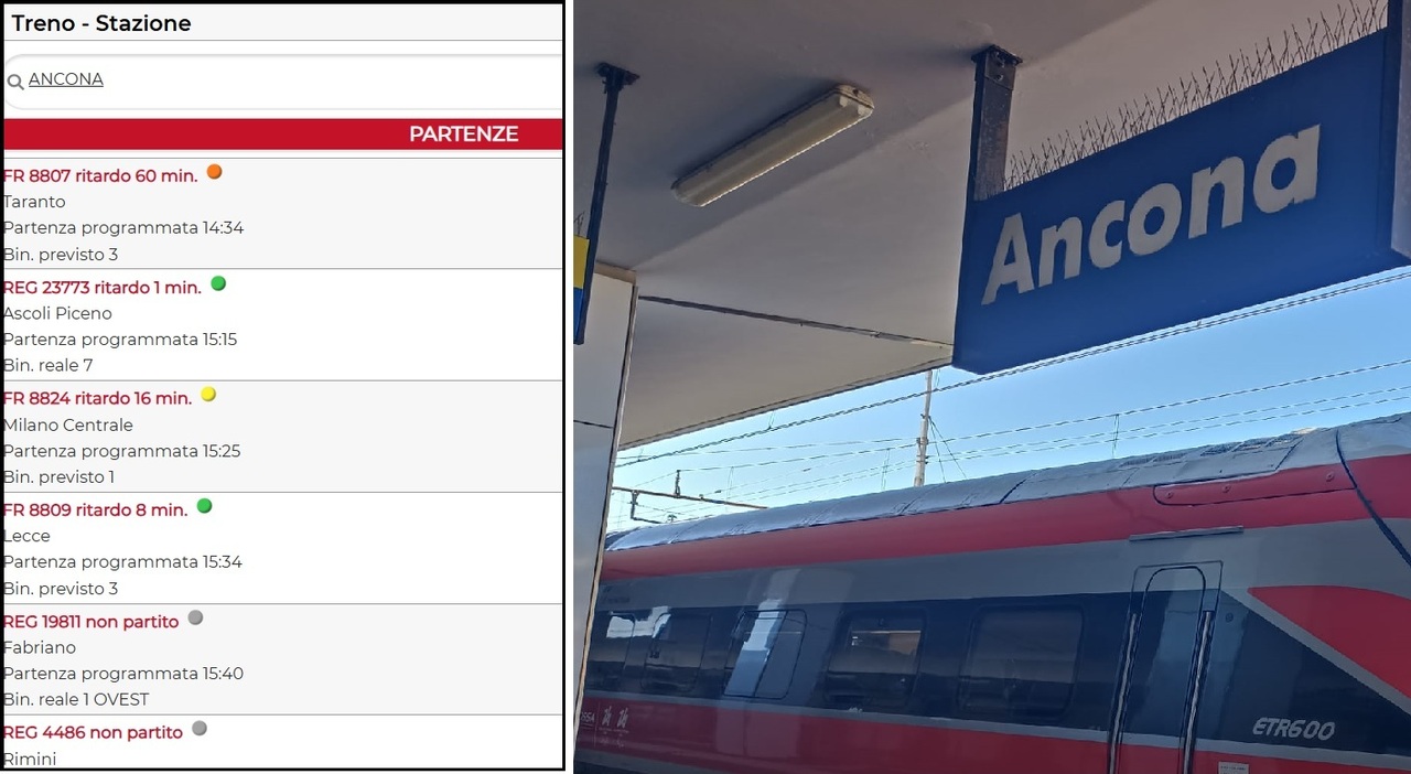 Persone sui binari, treni in tilt nelle Marche: forti ritardi e cancellazioni, cosa sta succedendo