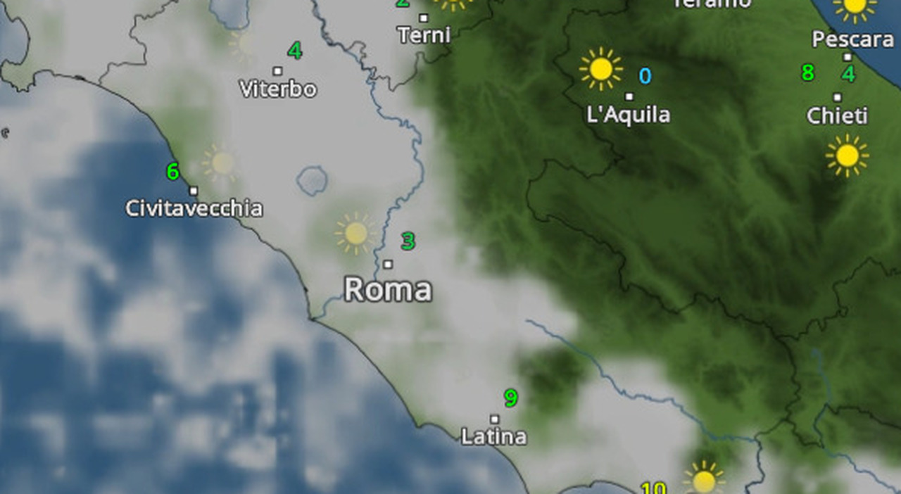 Temperature miti e cielo soleggiato con pioggia in arrivo: le previsioni del tempo