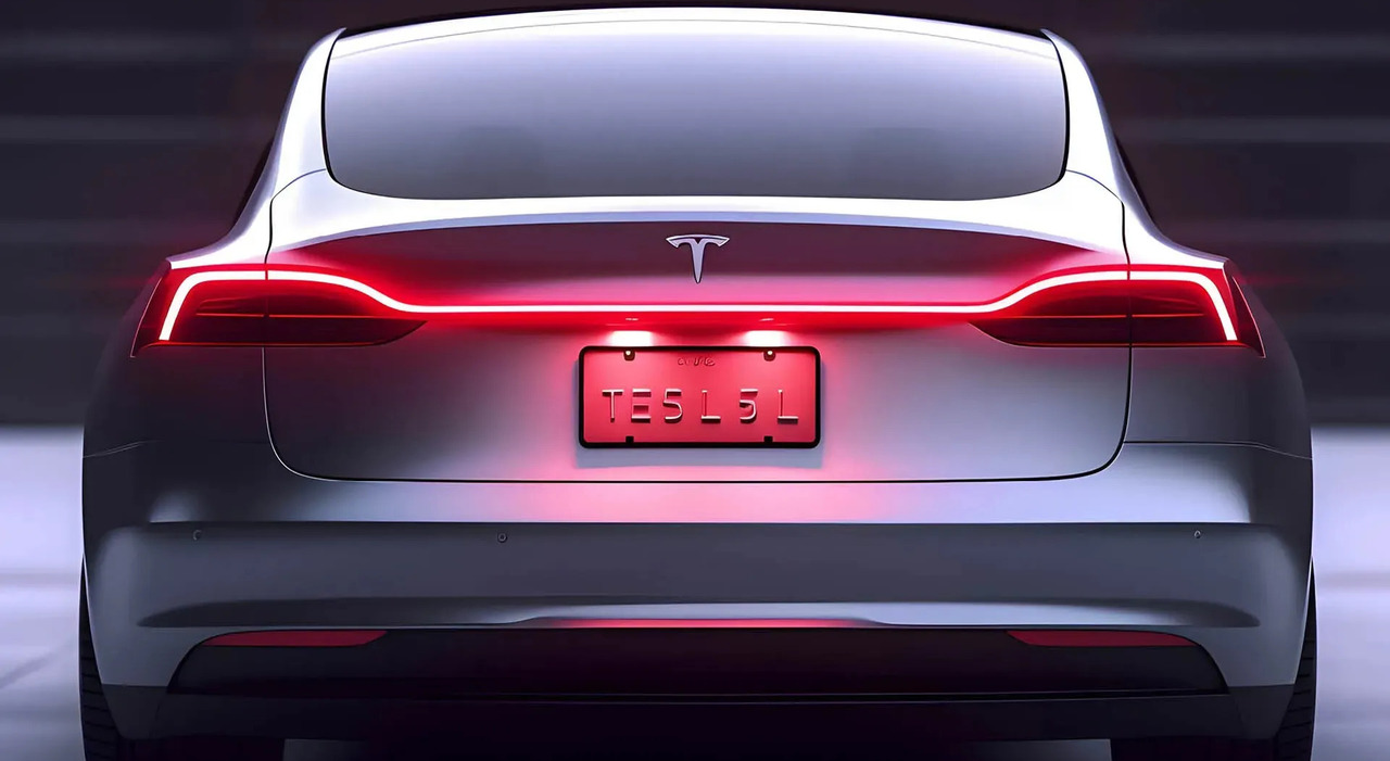 Il posteriore di una Tesla