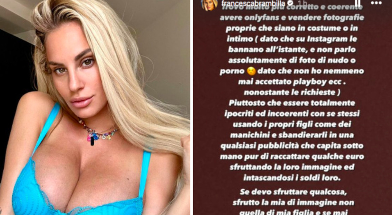 Francesca Brambilla: «Foto dei figli sui social per due soldi? Meglio avere  OnlyFans». E Sonia Bruganelli la applaude