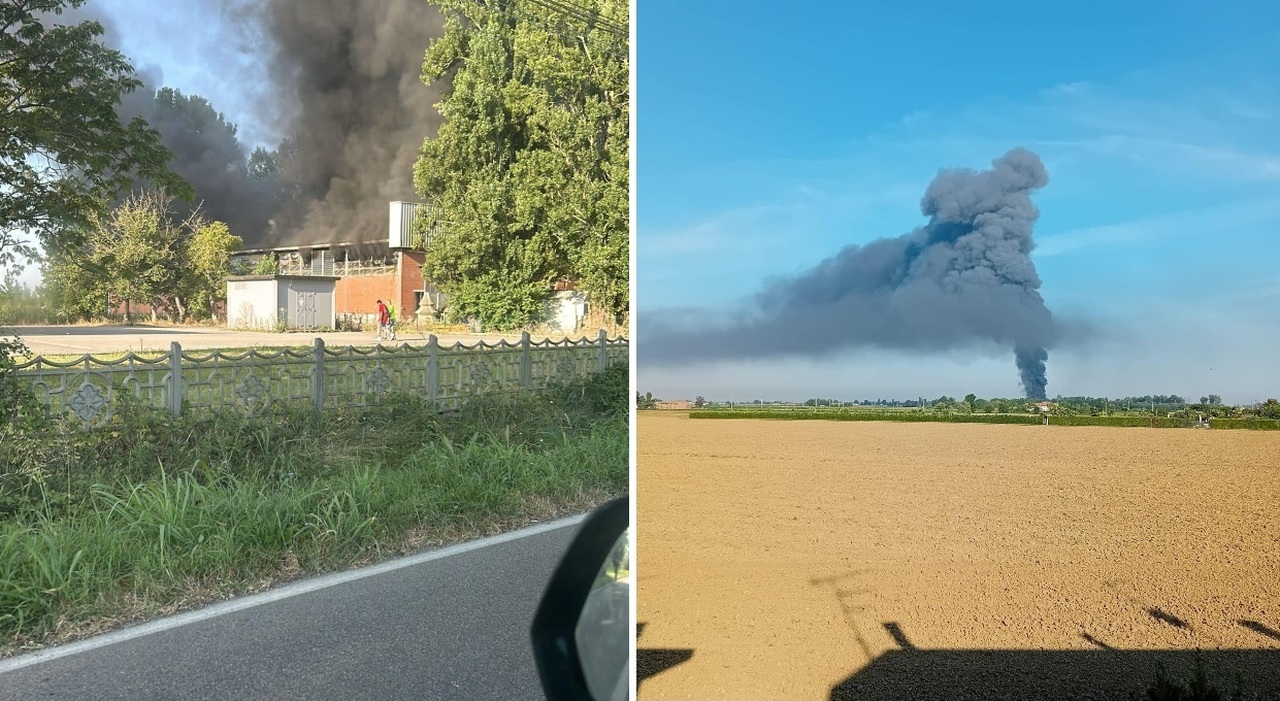 Azienda di plastica in fiamme dopo uno scoppio: due feriti gravi  trasportati in elicottero