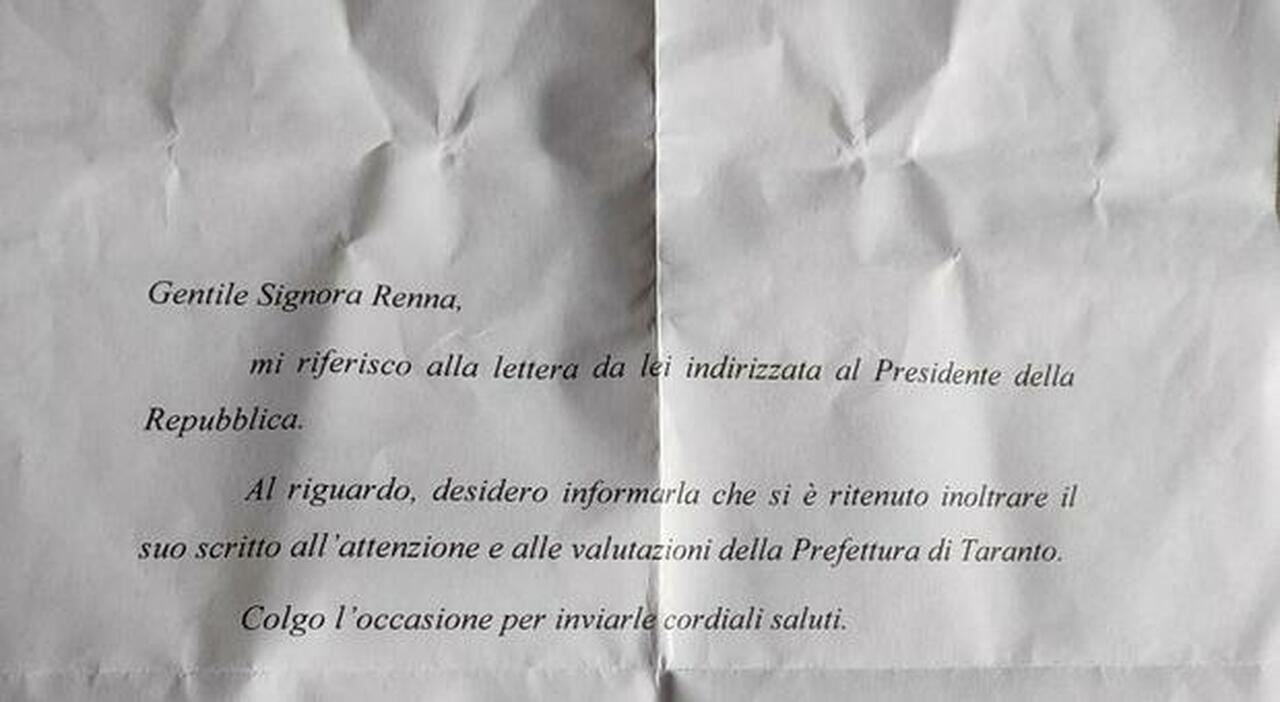 A casa senza acqua, chiede aiuto. Le risponde Mattarella: «Interveniamo»