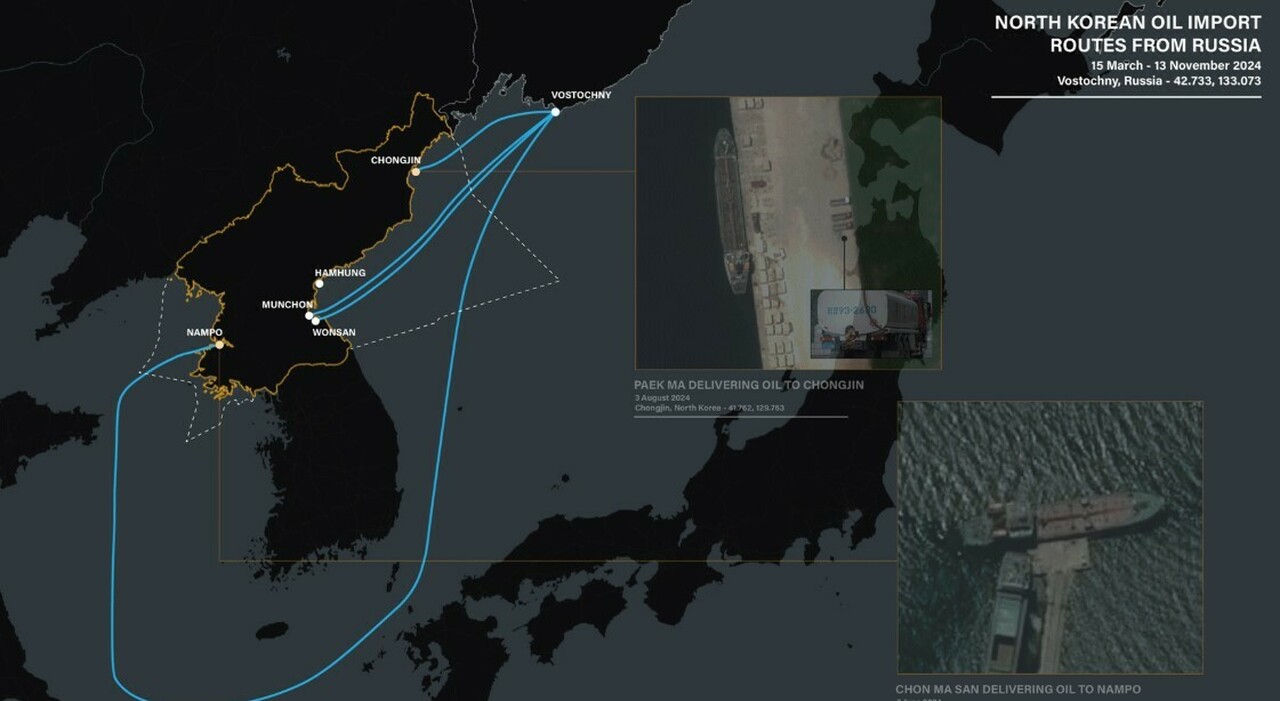 Russia, armi dalla Corea del Nord e documenti falsi ai soldati: le foto satellitari del patto d