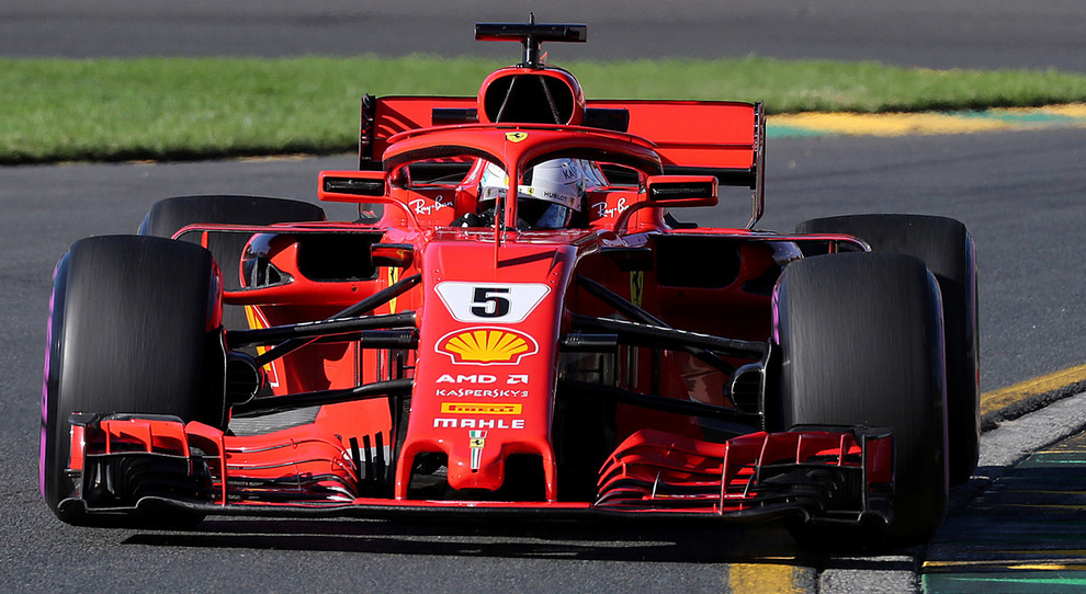 La Ferrari SF71H di Sebastian Vettel a Melbourne