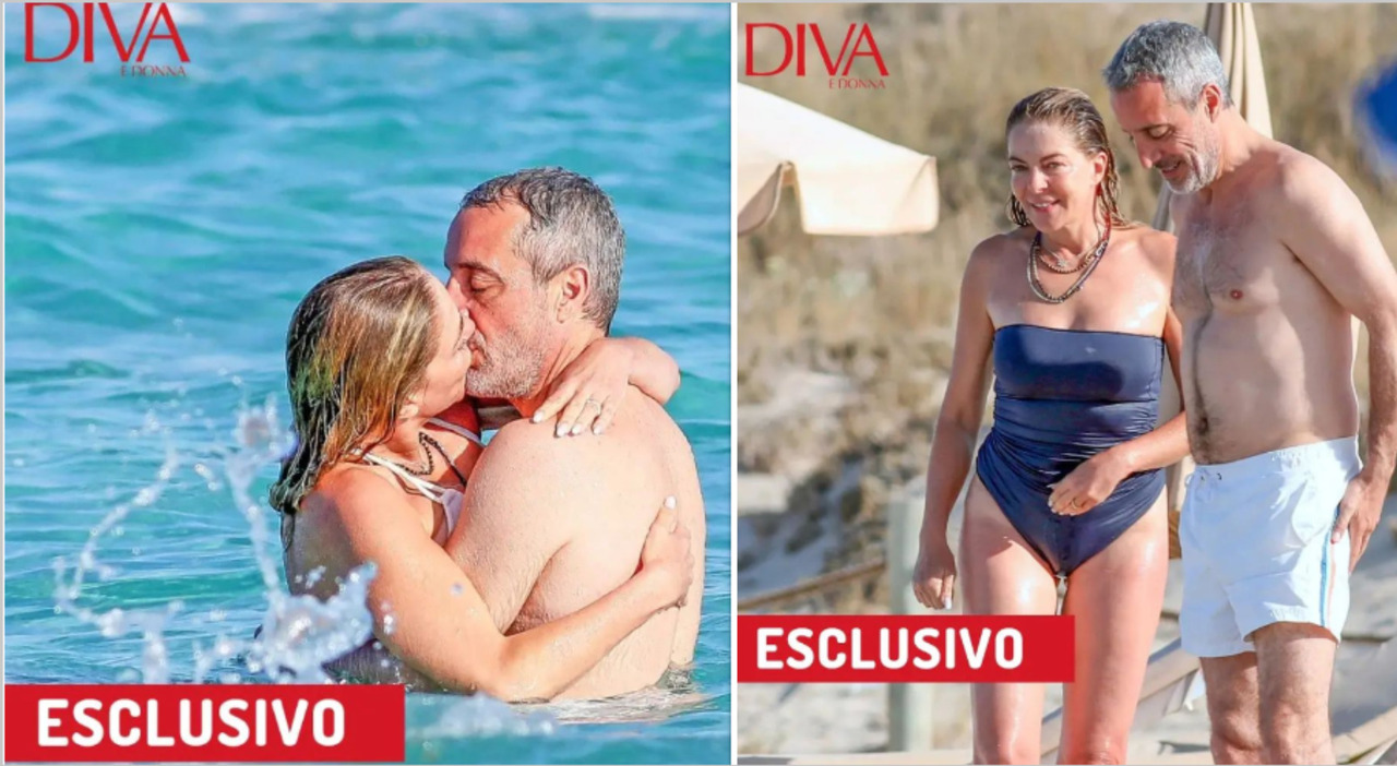 Claudia Gerini e Riccardo Sangiuliano, da flirt a vero amore: la vacanza a  Formentera tra baci e abbracci di fuoco