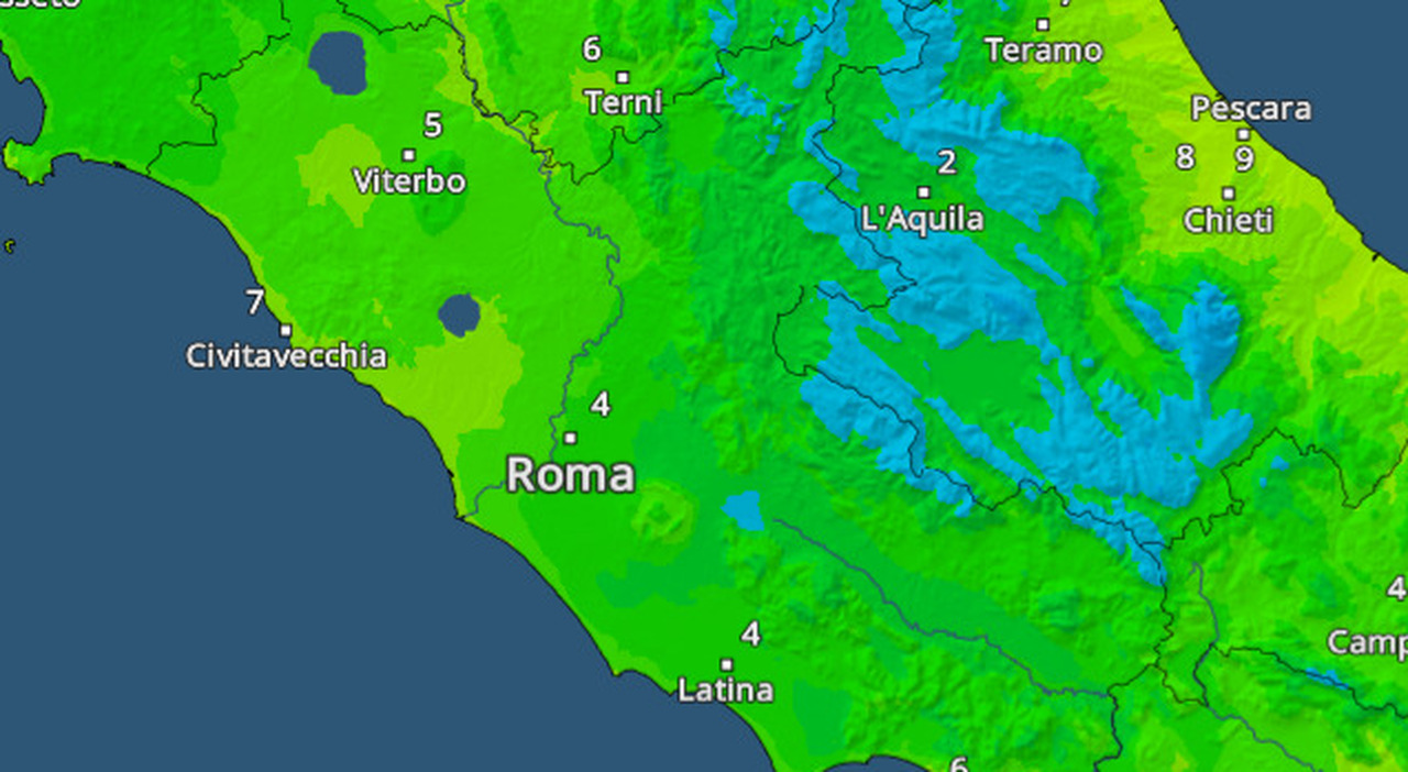 Temperature vicine allo zero da domenica: previsioni