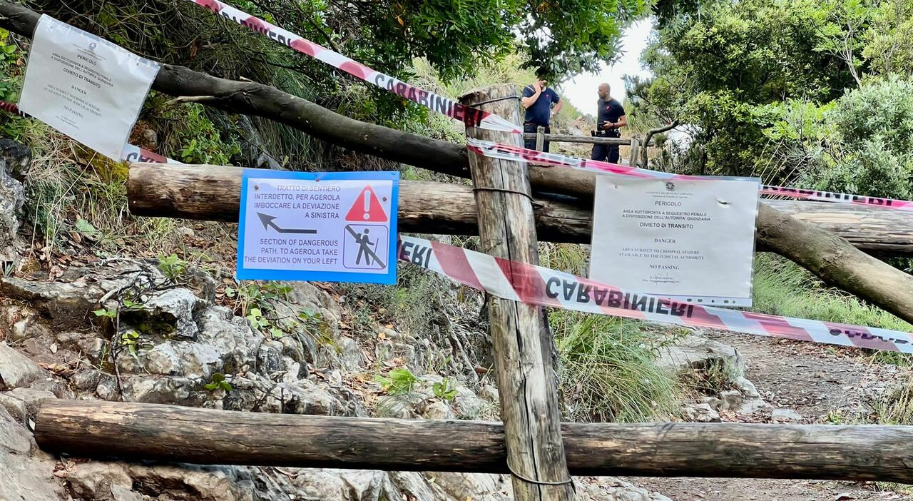 Costiera amalfitana, sequestrato il tratto interdetto del Sentiero degli Dei: il percorso resta fruibile da Agerola a Positano