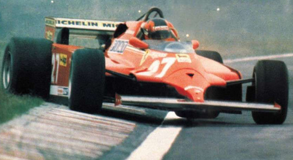 Gilles Villeneuve al volante di una Ferrari