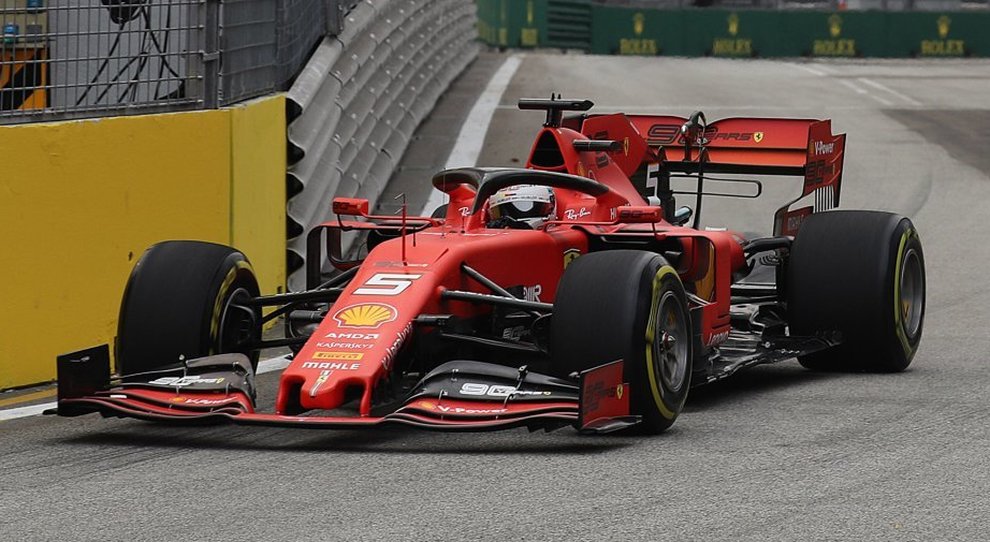 La Ferrari di Vettel a Singapore