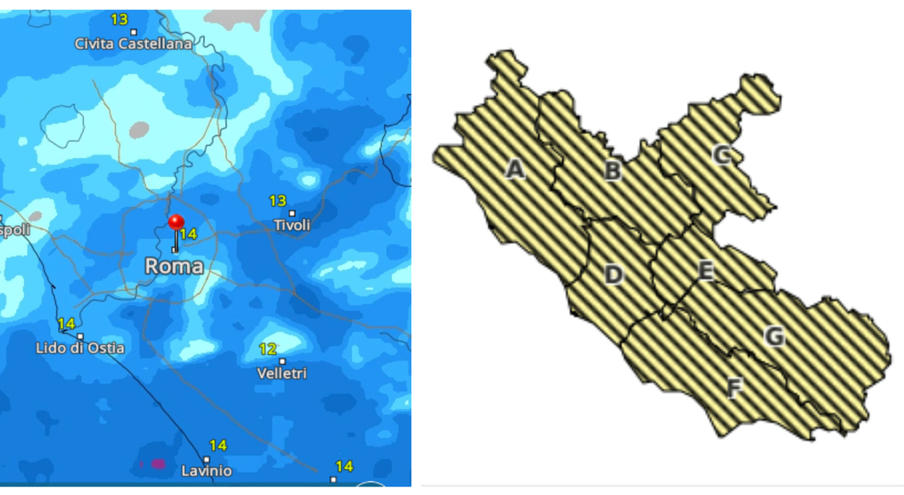 Weather Alert: Cold and Rain to Return to Rome with Yellow Warning Issued