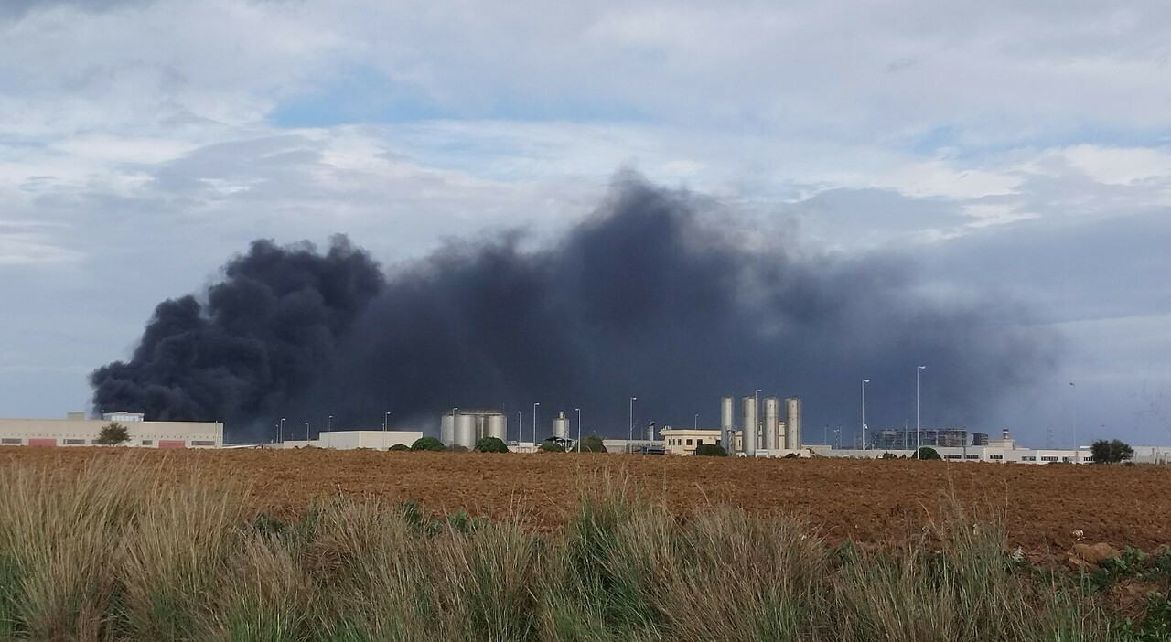 Fiamme nella zona industriale, via all