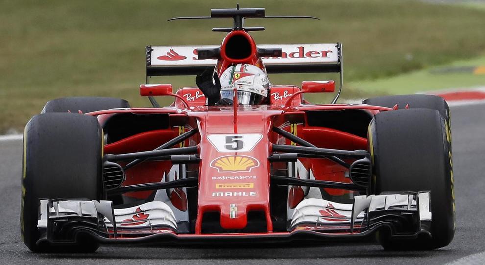La Ferrari di Sebastian Vettel a Monza