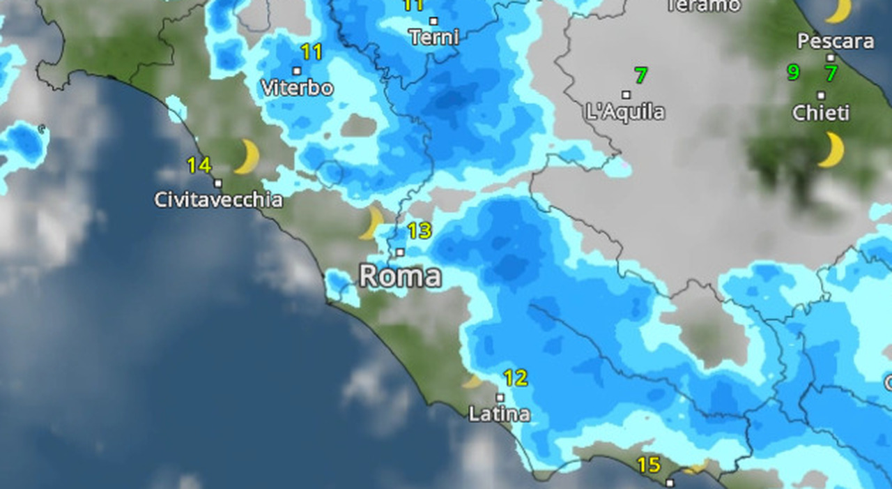 Temperature minime di 2 gradi e previsioni settimanali