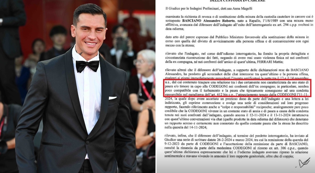 Alessandro Basciano libero, divieto di avvicinamento a Sophie Codegoni. Lui pubblica le carte di scarcerazione: «Nelle chat nessuna paura o ansia»