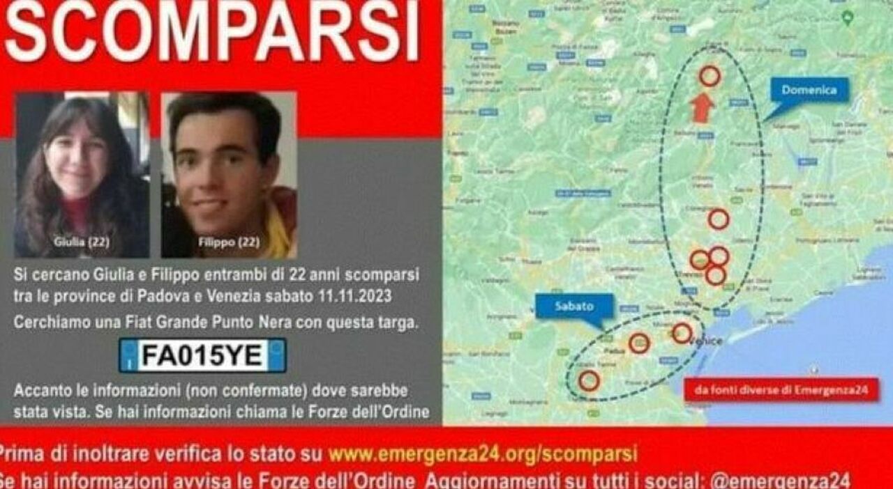 Giulia Cecchettin Scomparsa Lauto Di Turetta In Giro Da 72 Ore Dove è Stata Localizzata 6961