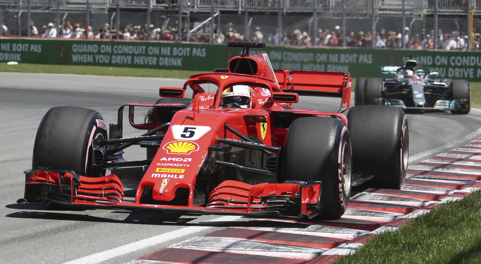 Sebastian Vettel precede Lewis Hamilton in Canada