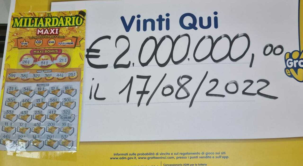 Roma, vinti due milioni di euro con un Gratta e Vinci