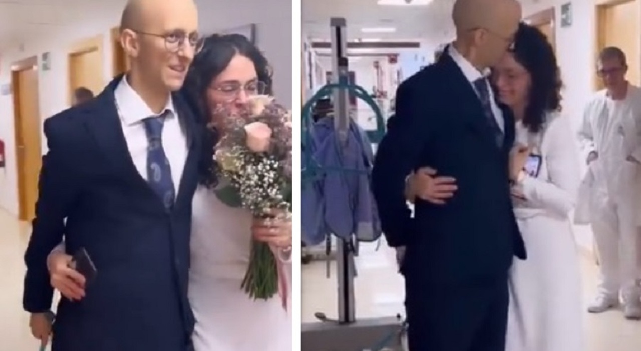 Matrimonio nel reparto cure palliative, malato terminale sposa la fidanzata: «Viviamo ogni giorno come se fosse l