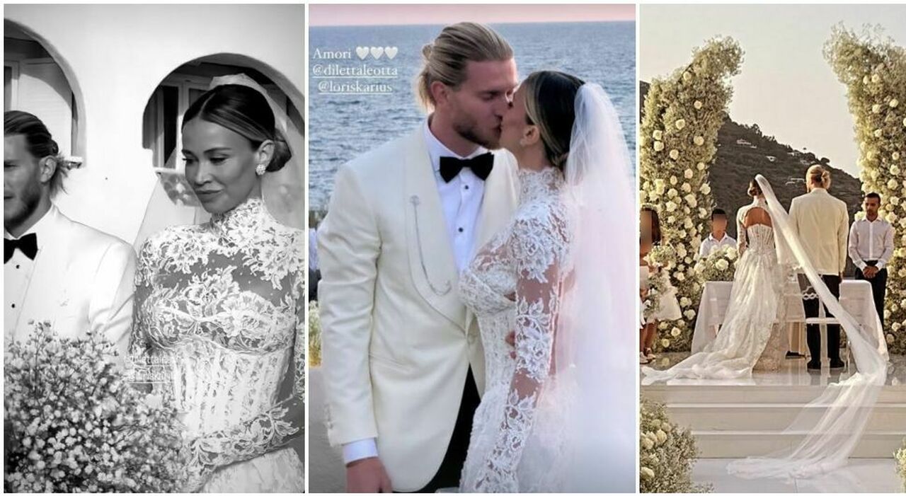 Diletta Leotta and Loris Karius Tie the Knot in a Stunning Sunset Ceremony  on Vulcano Island