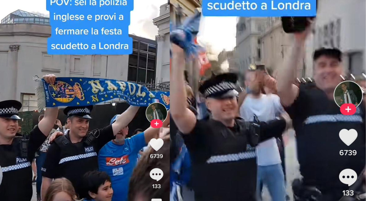 Scudetto Napoli, a Londra fanno festa anche i poliziotti