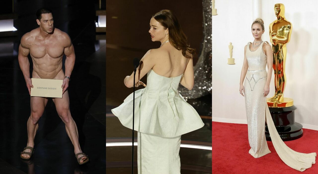Oscar 2024, pagelle look Emma Stone e l'abito rotto (8), John Cena