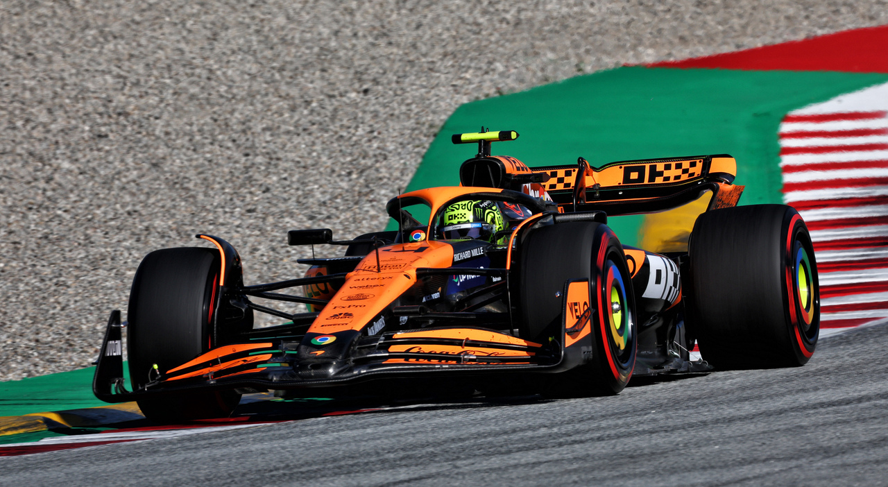 La McLaren di Lando Norris a Barcellona