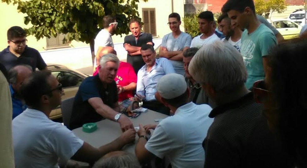Ancelotti e la partita a tressette. Fonte foto: Il Mattino