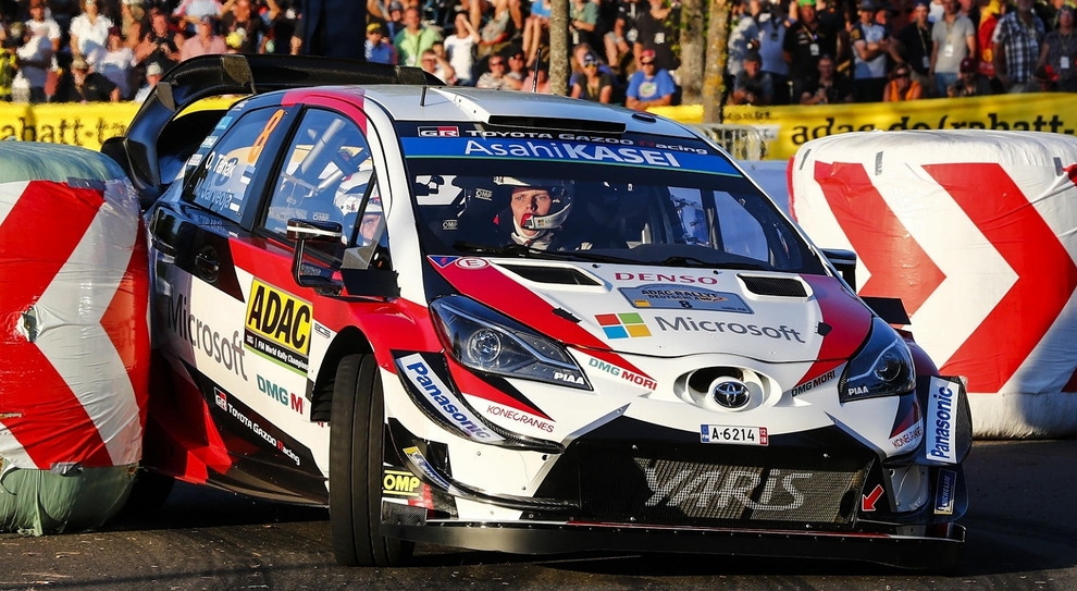 La Toyota Yaris WRC di Ott Tanak impegnata nel Rally di Germania