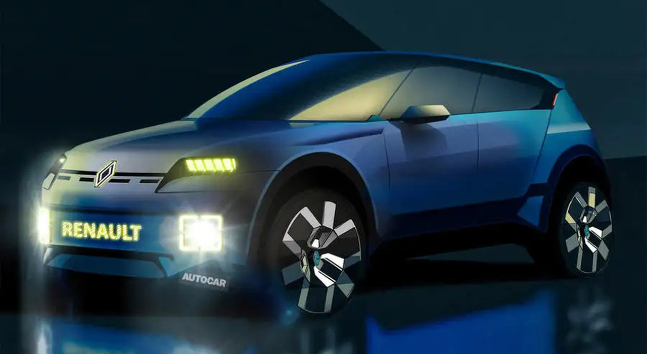 Il rendering della nuova baby elettrica Renault secondo il sito inglese Autocar