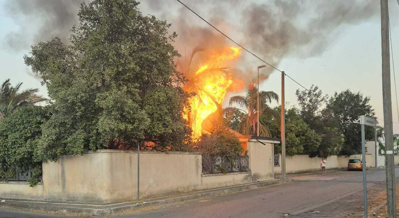 Salento incendio 