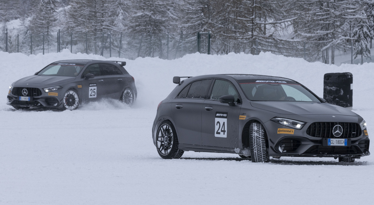 come si guidano le Mercedes AMG sulla neve
