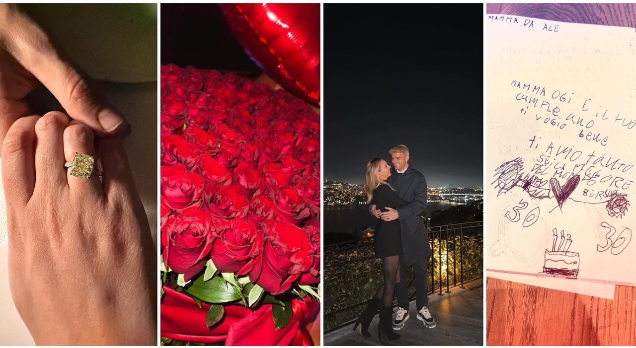 Alvaro Morata sorprende Alice Campello per i 30 anni. Rose rosse, anello da  capogiro e biglietti d'amore dei figli: «Sei la migliore»