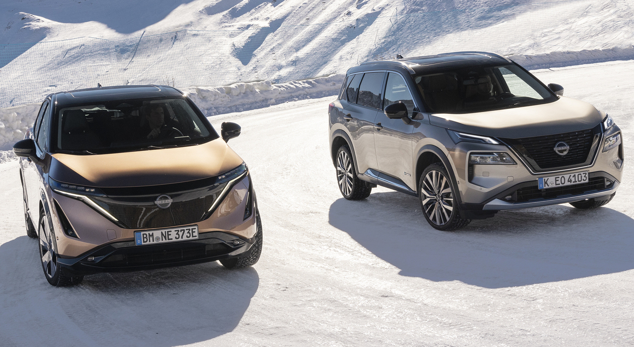 Le nissan Ariya e X-Trail con tecnologia e-4orce