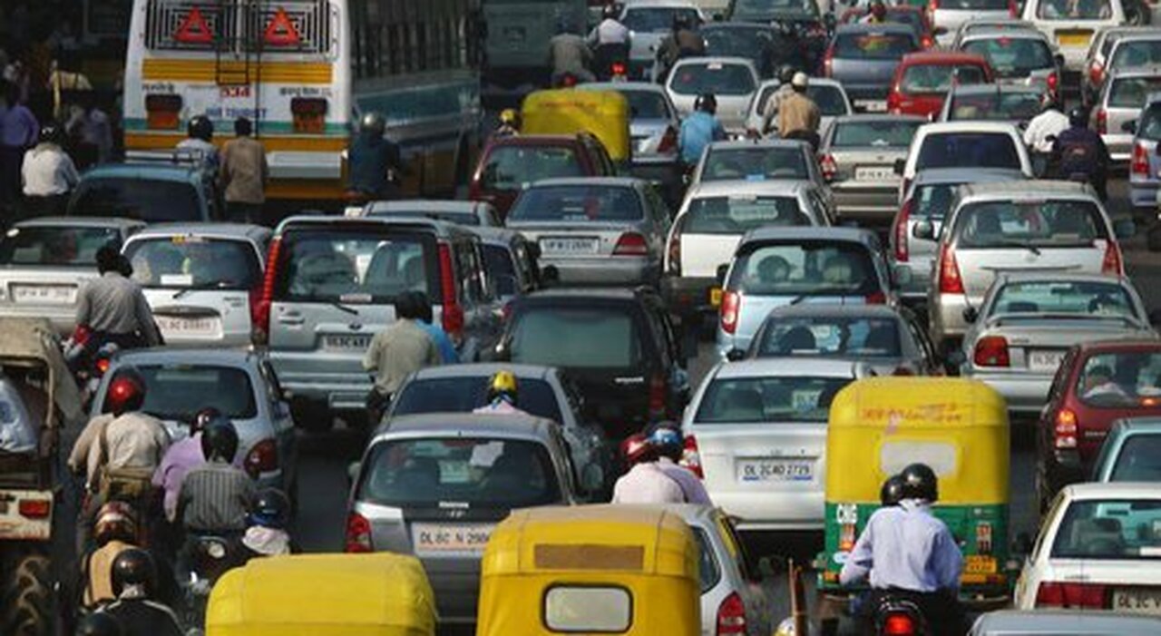 Traffico a New Delhi