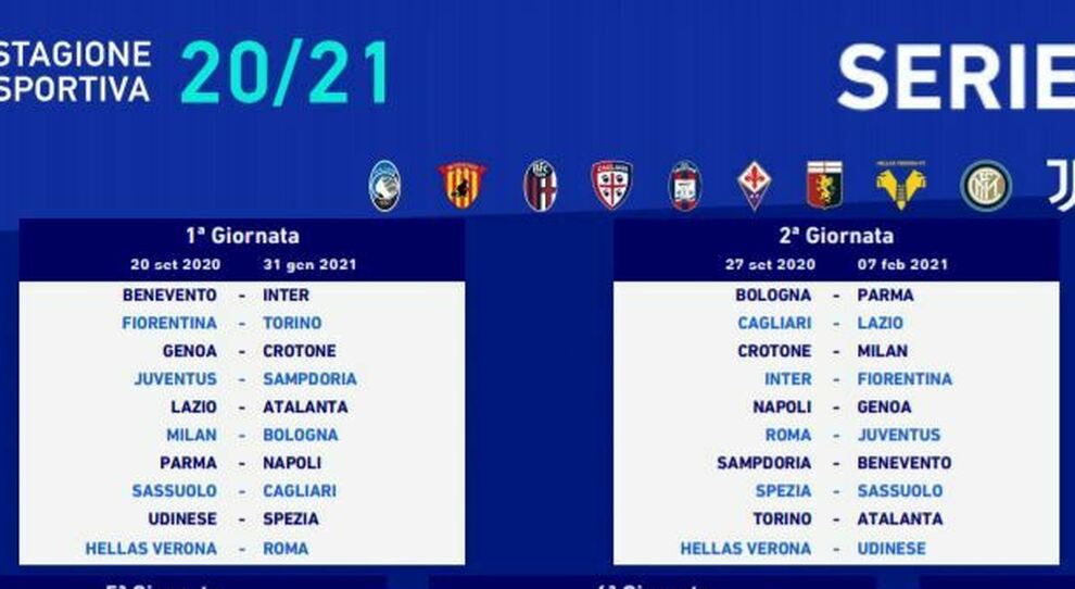 Calendario Serie A, il sorteggio delle partite giornata per giornata