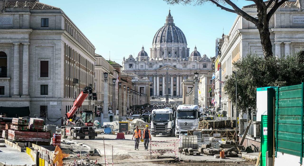 Piano di apertura da piazza dei Cinquecento a via Ottaviano.