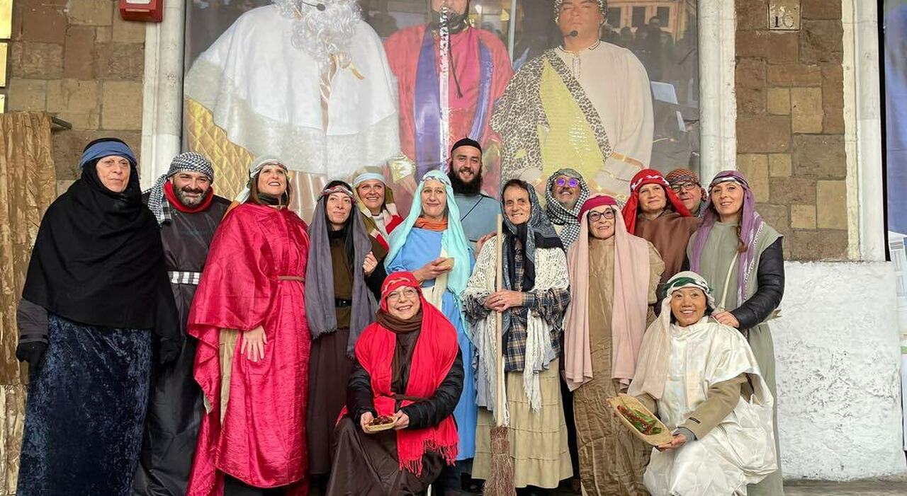 La scena dei pastori e dei re Magi in Piazza Sempione