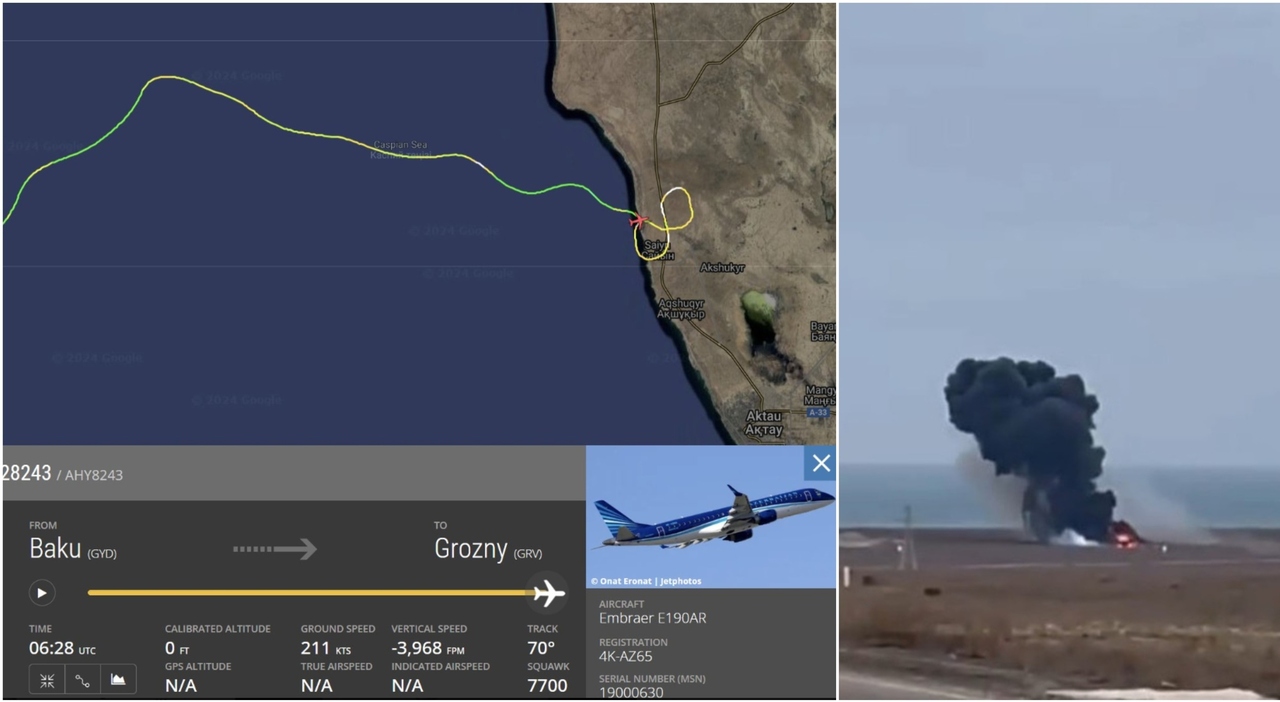Aereo caduto in Kazakistan, cosa è successo? I problemi di manovrabilità, il dirottamento, i disturbi al GPS: la ricostruzione