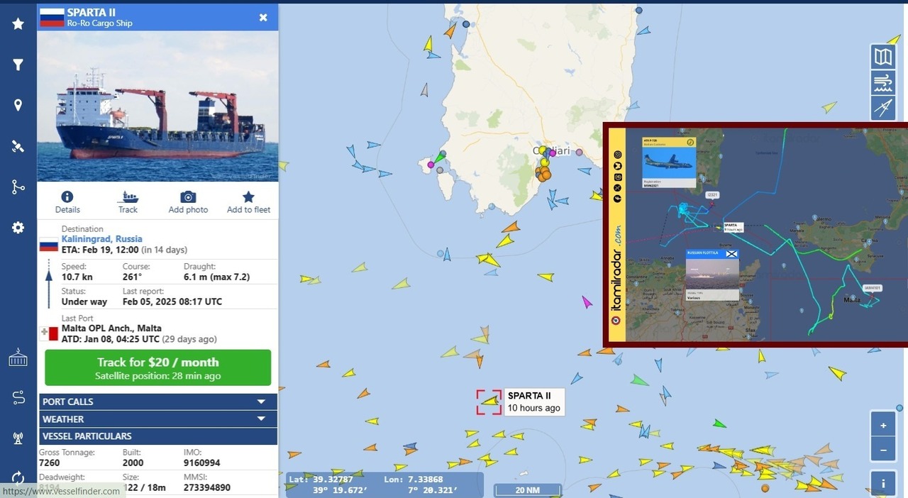 Russia, navi da guerra nel canale di Sardegna: è la flottiglia di Putin che si è ritirata dalla Siria. L