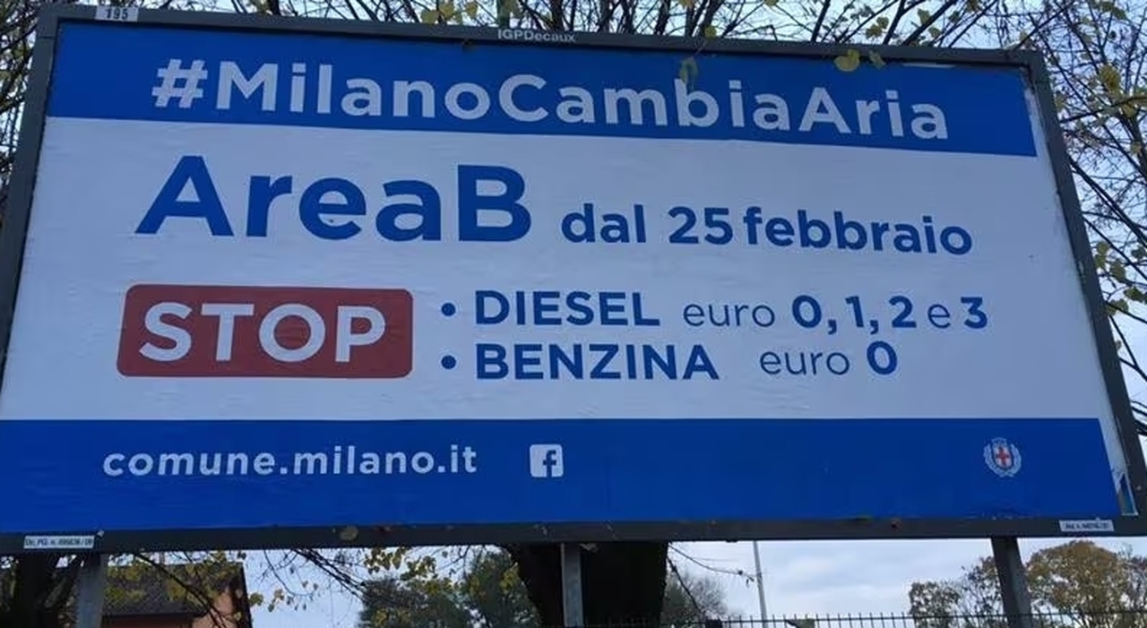 Un varco d'accesso Area B di Milano