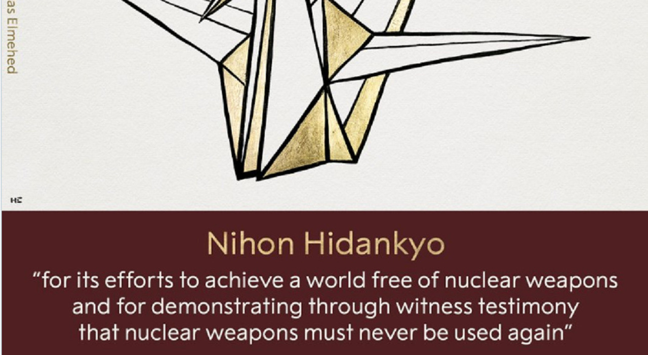 Premio Nobel per la pace a Nihon Hidankyo, l