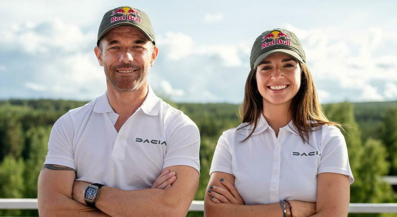 Sébastien Loeb (9 volte campione del mondo di rally) e di Cristina Gutiérrez Herrero pilota di rally spagnola che correranno ufficialmente per Dacia