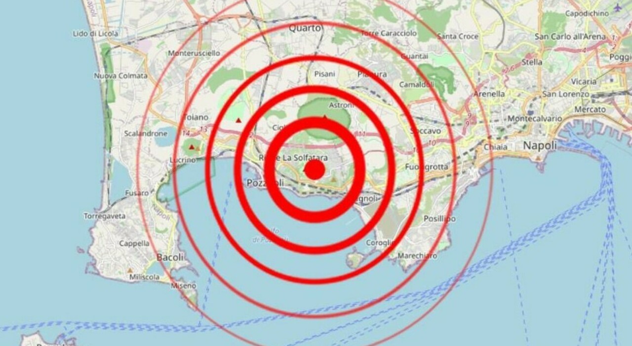 Terremoto ai Campi Flegrei, scossa 3.2 ad una profondità di un km: la  seconda nel giro di tre ore