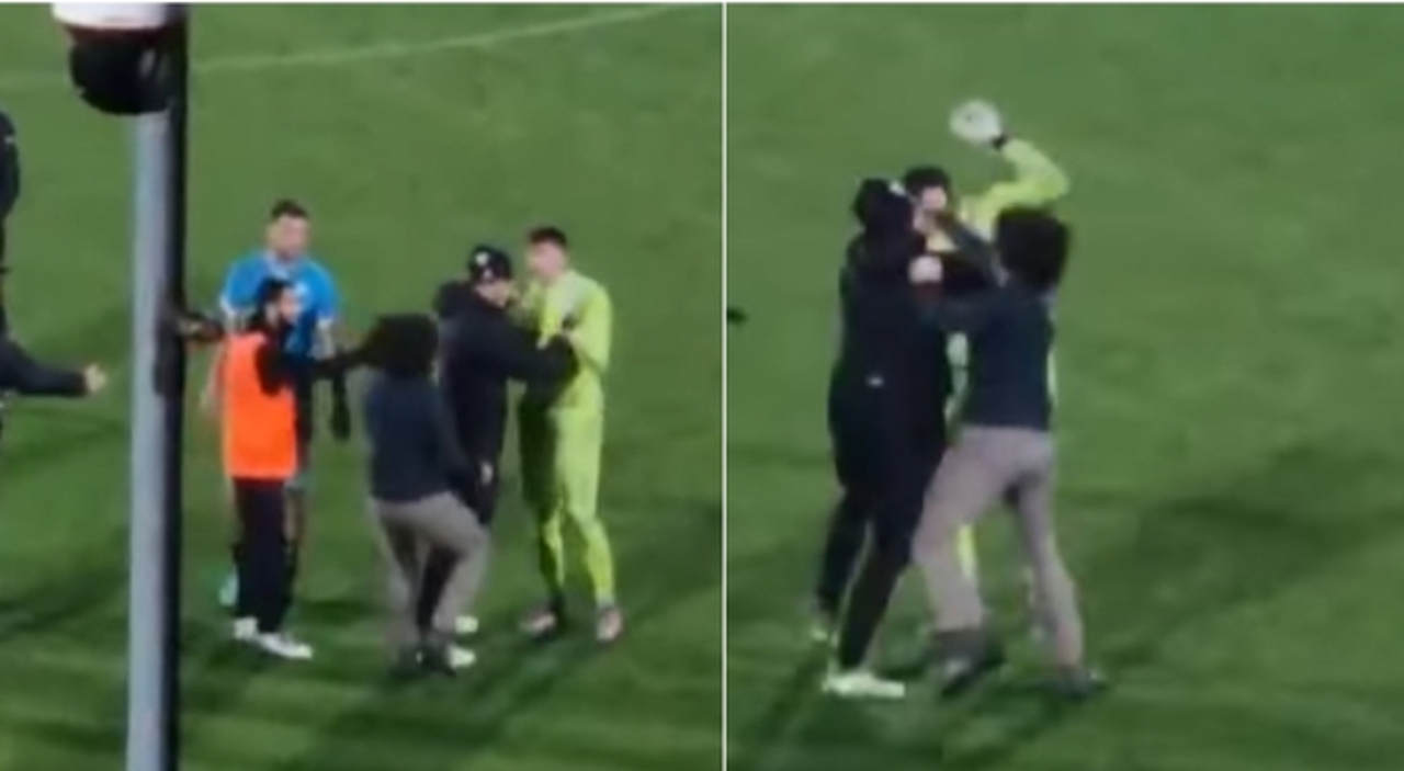 Grave incidente en el partido de la Serie C: el padre de un jugador ataca al portero rival