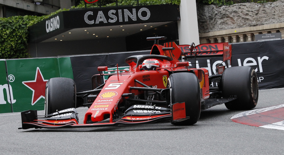 La Ferrari di Sebastian Vettel a Montecarlo ha concluso con un insperato secondo posto